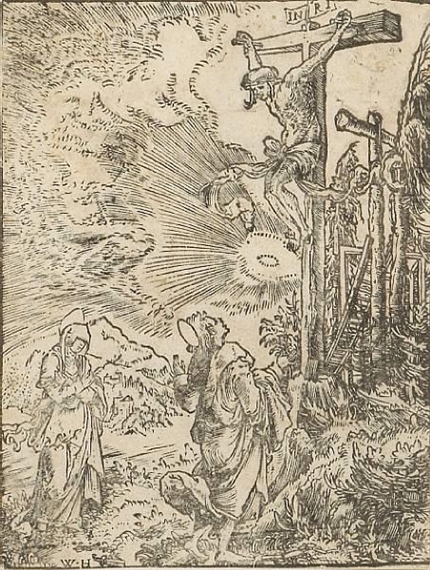 Christ on the Cross (B., Holl. 5) by Wolf Huber, 1517
