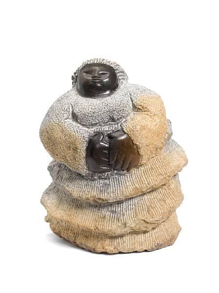 Artwork by Colleen Madamombe, Comfortable Woman, Made of spring stone