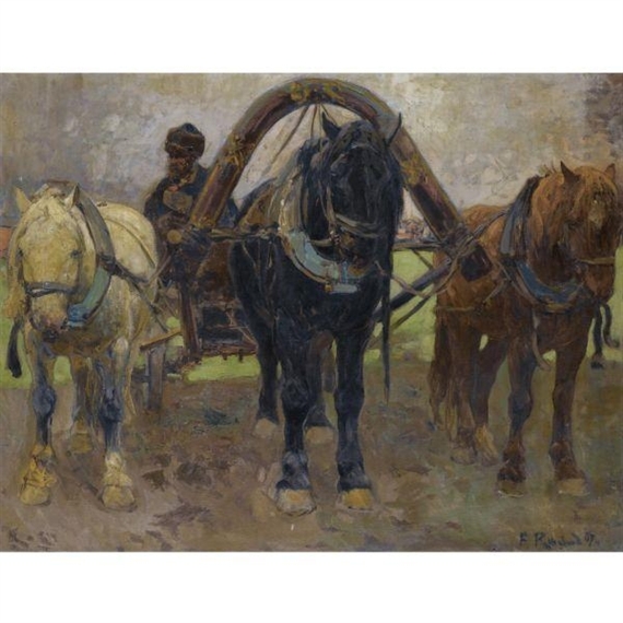 TROIKA by Frants Alekseevich Rubo, 1907