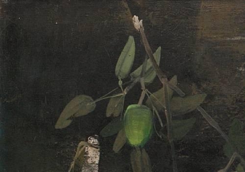 Still life with fruit, eggs and a vase by Michel Pandel