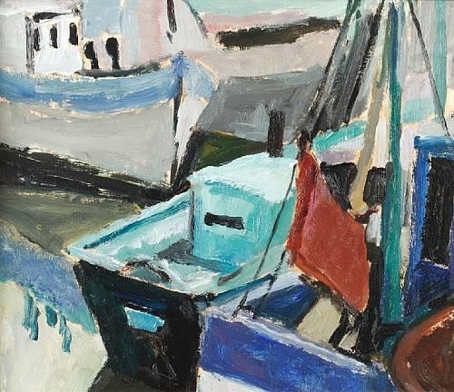 Fishing boats, La Rochelles by Mildred Bendall