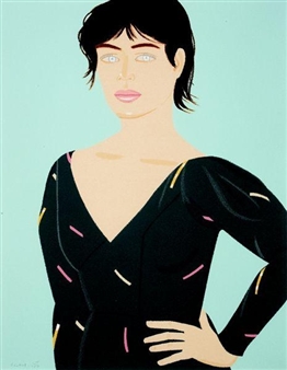 alex katz grey dress Gray Dress (Laura), 1992 by Alex Katz
