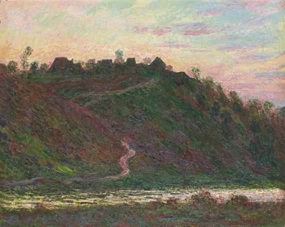 Le village de La Roche-Blond au soleil couchant by Claude Monet, 1889