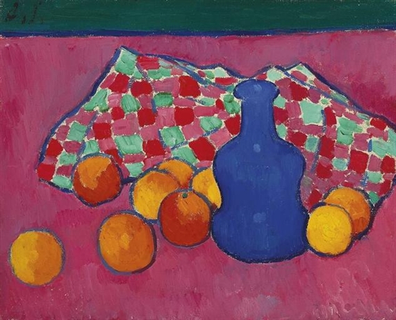 Blaue Vase mit Orangen by Alexej von Jawlensky, circa 1907