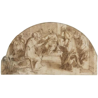 A LUNETTE WITH CHRIST AMONG THE DOCTORS - Giorgio Picchi