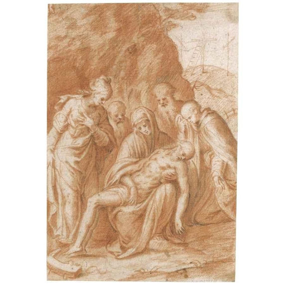 Bernardino Campi | THE LAMENTATION WITH SAINT CATHERINE OF ALEXANDRIA ...