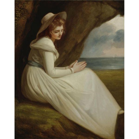 EMMA HART, LATER LADY HAMILTON, AS "ABSENCE" by George Romney