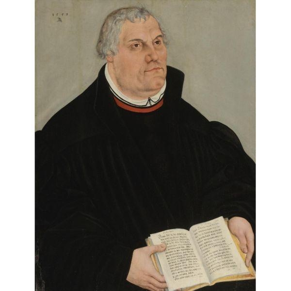 Artwork by Lucas Cranach the Younger, PORTRAIT OF MARTIN LUTHER (1515-1546), Made of oil on panel