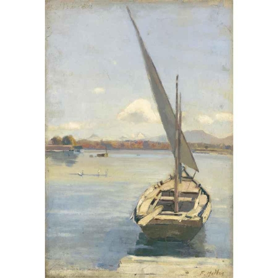 SAILING BOAT by Ferdinand Hodler, Circa 1881