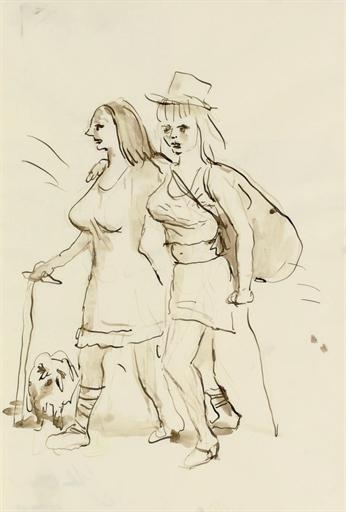 Artwork by John Currin, Untitled, Made of ink on paper