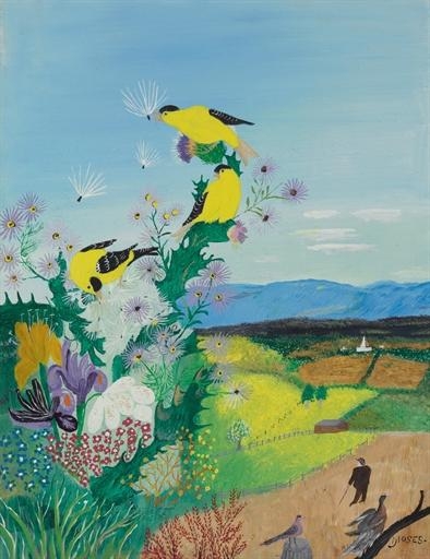 The Yellow Birds by Grandma Moses, 1950