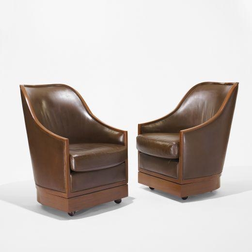 I.M. Pei pair of lounge chairs from the Four Seasons, New York (1992