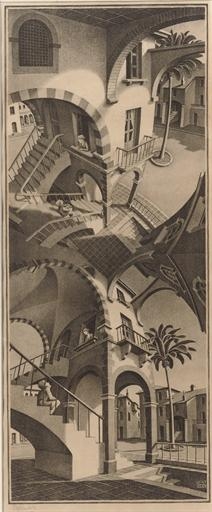 Boven en Onder (Up and Down) (B. 352) by Maurits Cornelis Escher, 1947