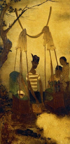 Satay Vendor by Lee Man Fong