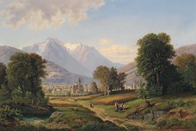 View of Garmisch (?) by Gustav Barbarini, 1879
