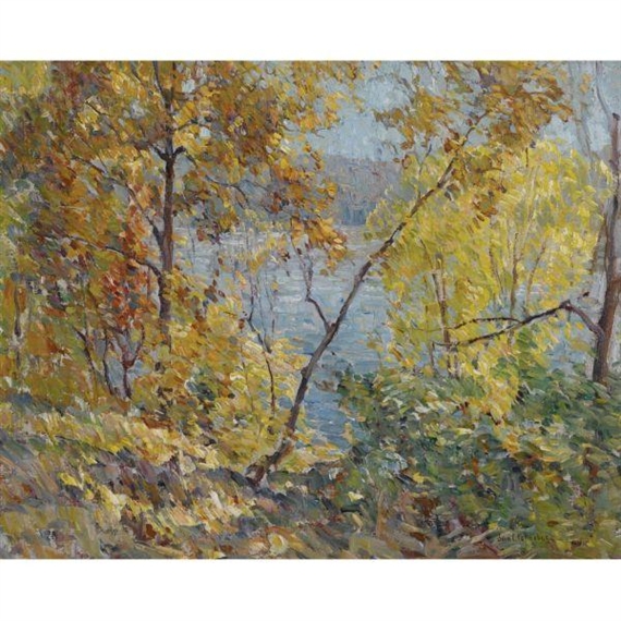 OAKS AND TULIP POPLARS by John Fulton Folinsbee, 1923