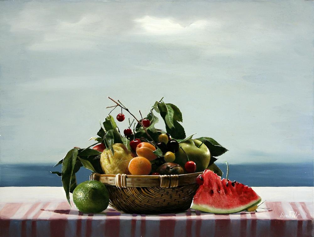 Beniamino Catena | Piccolo cesto davanti al mare | MutualArt