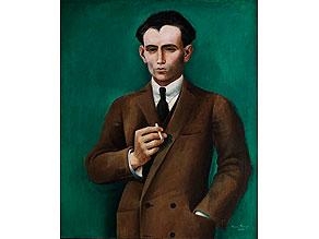 PORTRAIT OF A MAN WITH CIGARETTE by Ilona Singer, 1928