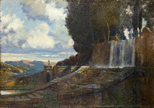 IN THE PARK OF THE VILLA D'ESTE by Max Roeder, 1901