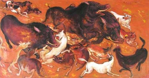 Berburu Babi by Pudjiami, 2007