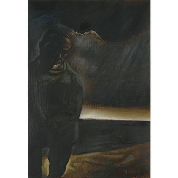 Peter Howson Obe | FIGURE IN THE RAIN, 1988 | MutualArt