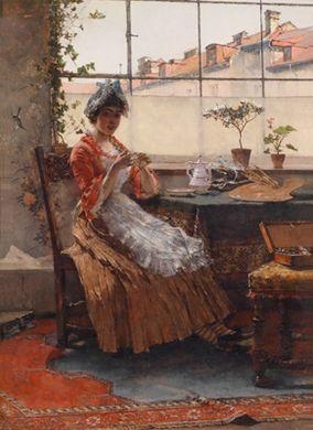 Taking Tea in the Artist’s Studio by Max Hammerl