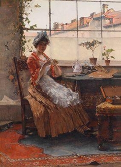 Taking Tea in the Artist’s Studio - Max Hammerl
