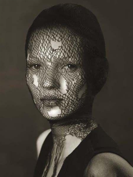 Kate Moss in Torn Veil, Marrakech by Albert Watson, 1993