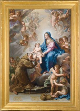 Saint Felix of Cantalica with the Virgin and Child by Giovanni Odazzi