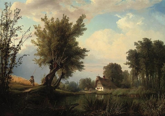 A day out fishing by Gustav Adolf Boenisch, 1859