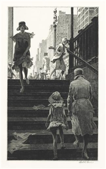 Martin Lewis | Subway Steps | MutualArt