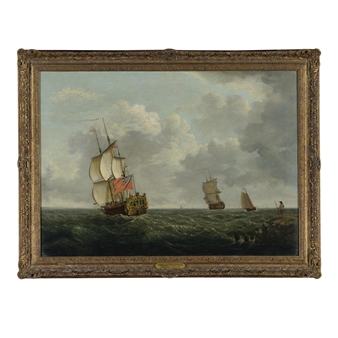 Capture of the Chausey Islands, 1756, with a British Squadron in the Gulf of St. Malo - Francis Swaine