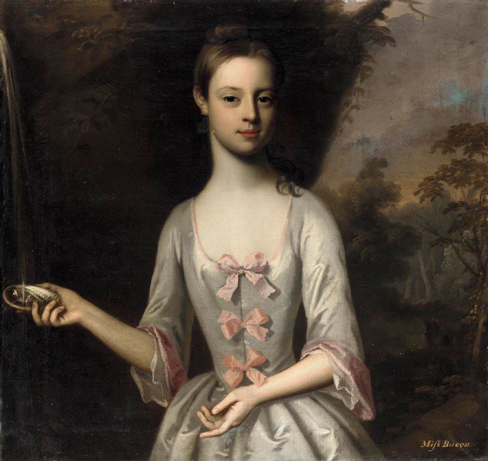 Artwork by Enoch Seeman, PORTRAIT OF MISS BACON, POSSIBLY THE DAUGHTER OF SIR EDWARD BACON, 4TH BT. OF GILLINGHAM, Made of oil on canvas