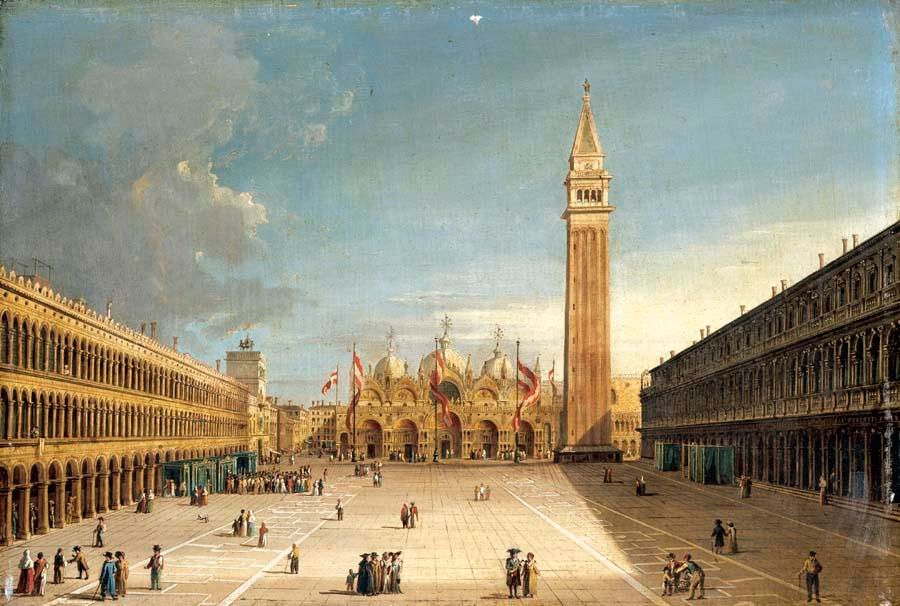 Vincenzo Chilone VENICE, A VIEW OF THE PIAZZA DI SAN MARCO MutualArt