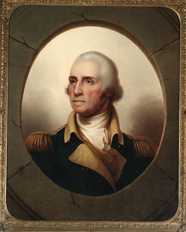 A PORTRAIT OF GEORGE WASHINGTON THE PRESIDENT OF THE UNITED STATES OF AMERICA - American School, 19th Century