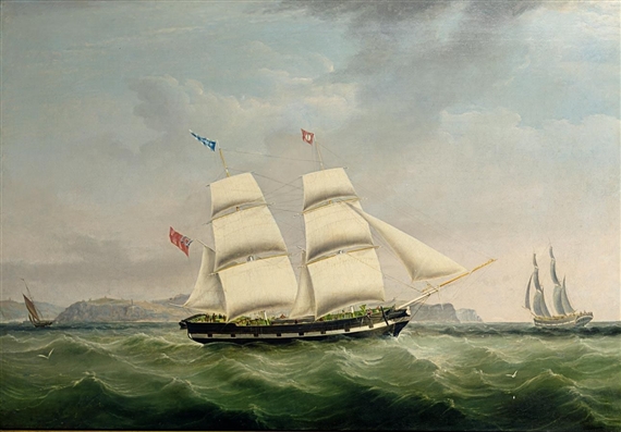 Joseph Heard | THE BRIG MEDORA IN TWO POSITIONS OFF WHITEHAVEN | MutualArt