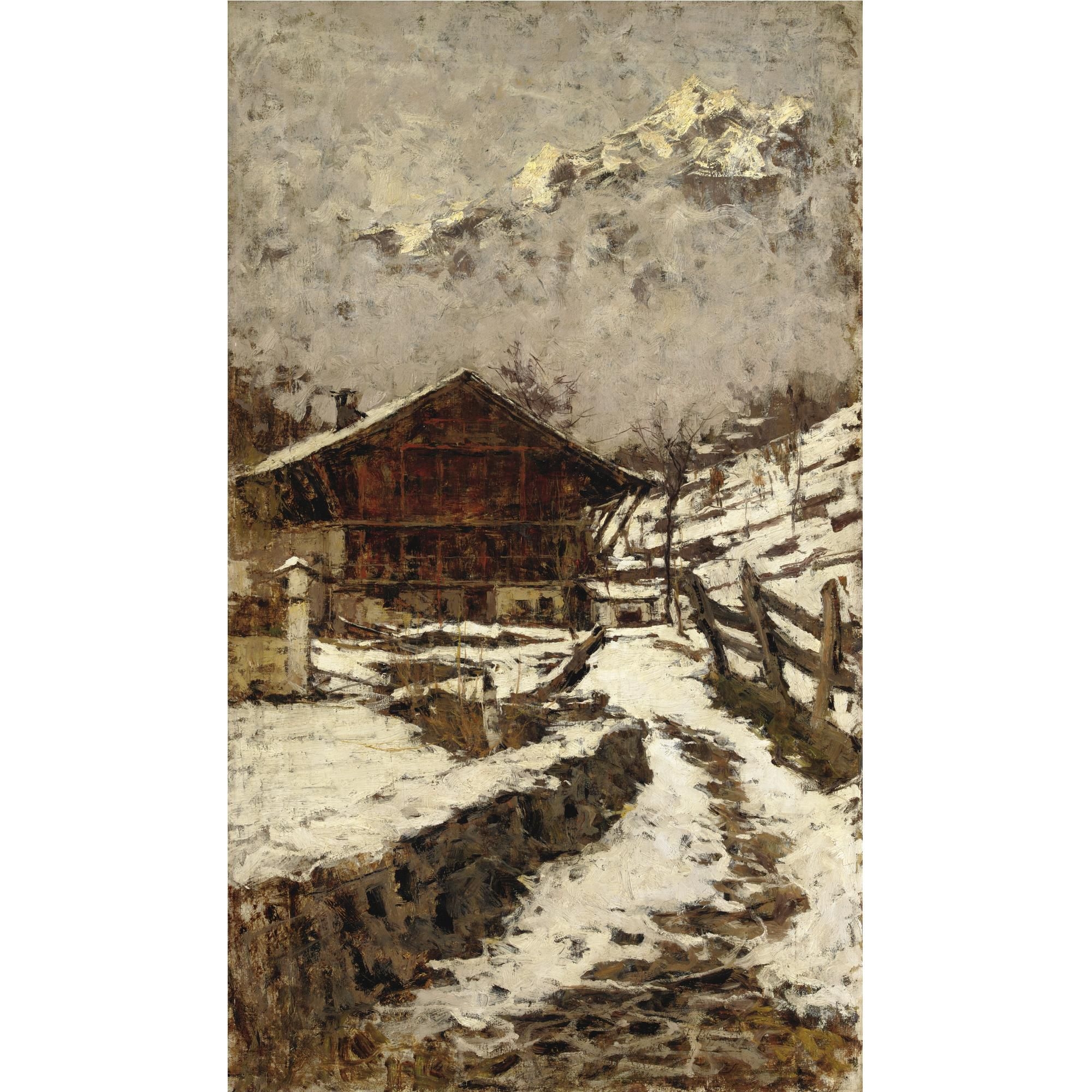 Artwork by Francesco Filippini, ai piedi del ghiacciaio, Made of olio su tela