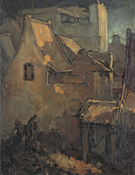 DOWNTOWN BATAVIA by Lee Man Fong, 1939