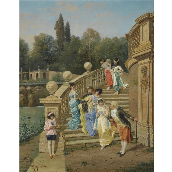 Count Borromeo's Villa on Isola Bella opposite Stresa on Lake Maggiore by Filippo Indoni