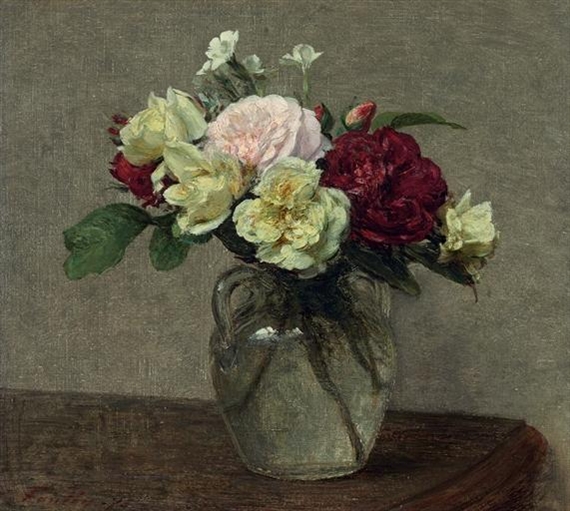 Bouquet de roses variés by Henri Fantin-Latour, 1878