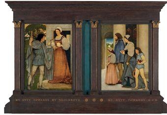 My Duty Towards My Neighbor; and My Duty Towards God: A Diptych by Maxfield Parrish, 1898