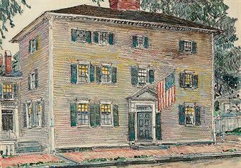 Frame Mansion, Portsmouth, New Hampshire by Childe Hassam, 1917