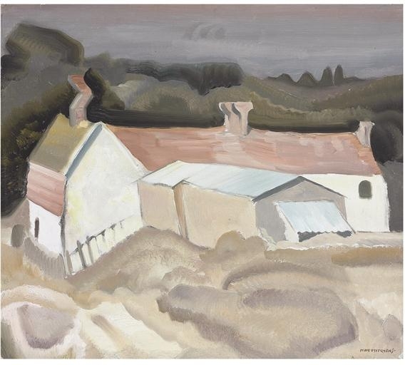 Sussex Cottages by Ivon Hitchens, circa 1936