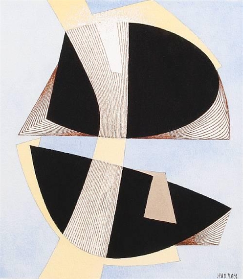 Jean Rets | Abstract grey and black | MutualArt