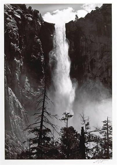 Adams Ansel Bridalveil Fall Yosemite National Park Mutualart