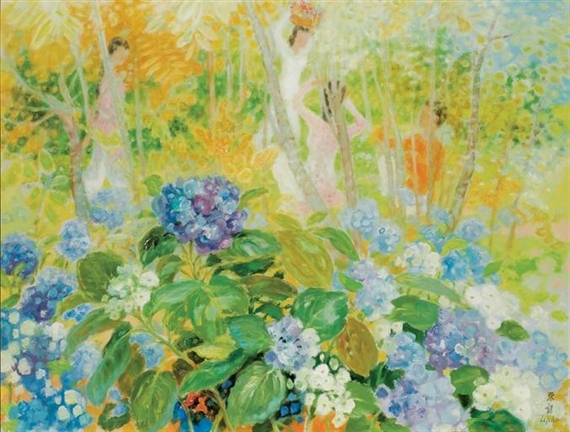 Les hortensias (The hydrangeas) by Lê Phổ, circa 1975