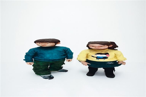 Two: Jangdockdae Daughter and Son-colour by Yi Hwan-Kwon, 2008
