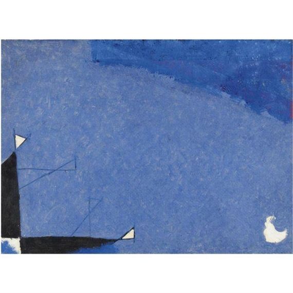 NOTTURNO CELESTE by Osvaldo Licini, 1955