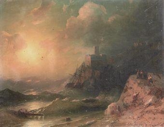Shipwreck at dawn by Ivan Aivazovsky, 1867
