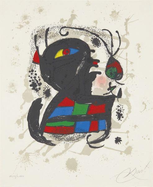 Joan Miró Lithographs III: plate 6 by Joan Miró, 1977